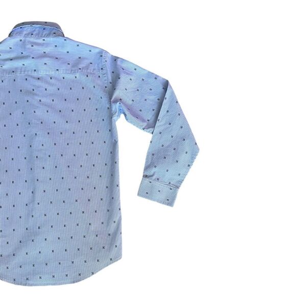 TOMMY HILFIGER | Blue | STRIPED SHIRT WITH TIE - Picture 9 of 14